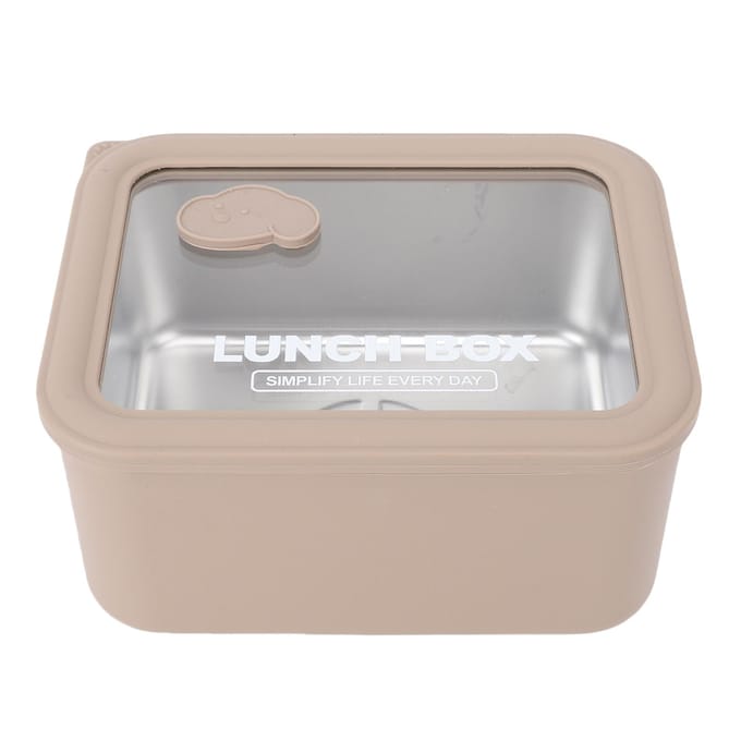Lunchcontainer Zichtbaar Magnetronbestendig Draagbaar 304 RVS Lunchbox voor School Picknick L(for 6.5-9kg) gray