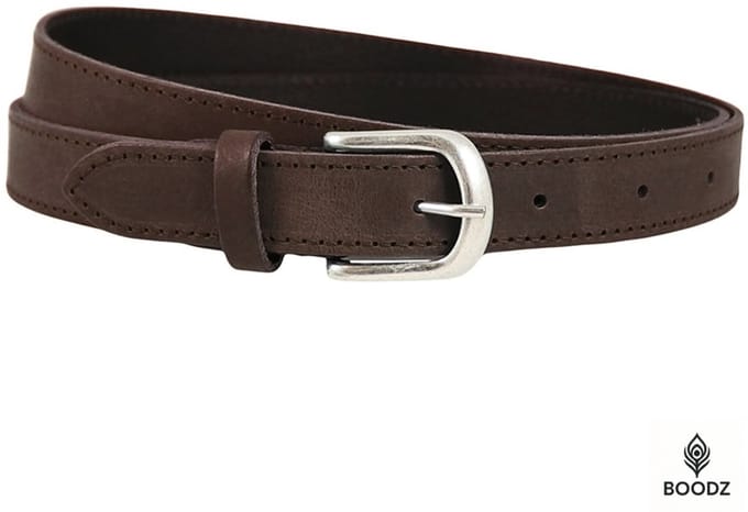 Boodz Leren Riem 2.5 cm Bruin | Maat 105