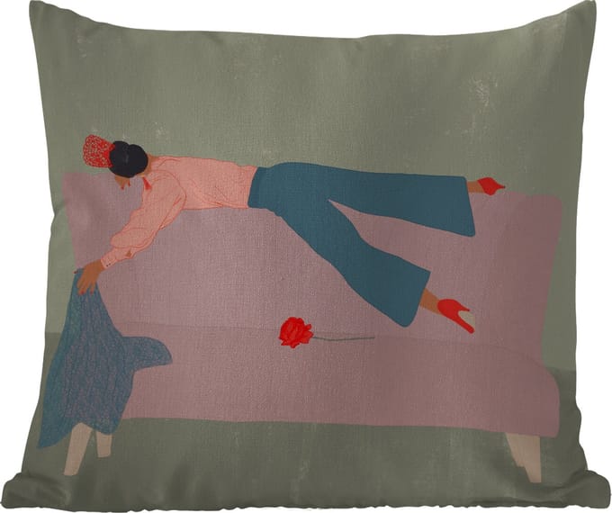Sierkussen Buiten - Vintage - Vrouwen - Design - 60x60 cm - Weerbestendig