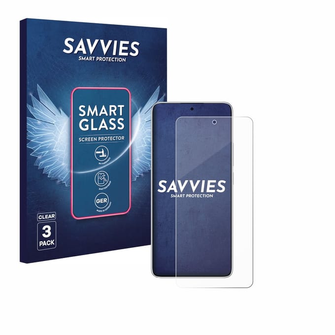 3 Stuks Savvies Screenprotector - geschikt voor Xiaomi Redmi Note 14 - beschermfolie glas transparant