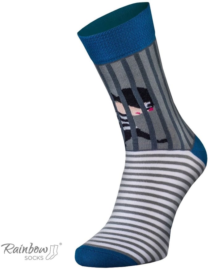 Rainbow Socks Serie - Bwełniane Skarpetki - Cops and Robbers - 1 Paar - EU 36-40