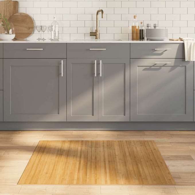 vidaXL - Vloerkleed - rechthoekig - 80x100 - cm - bamboe - naturel