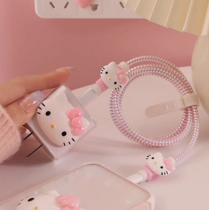 iPhone kabel beschermer - Oplader beschermer - Hello Kitty - Bescherm - Iphone kabel bescherming