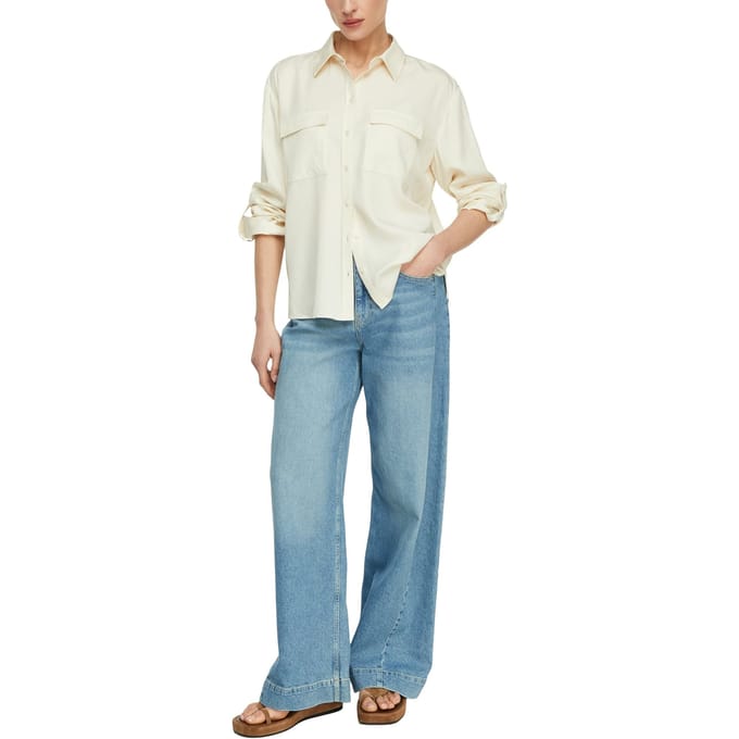 Comma  Blouses Offwhite Size: 46 | Blouses Outlet | Dames | Wit