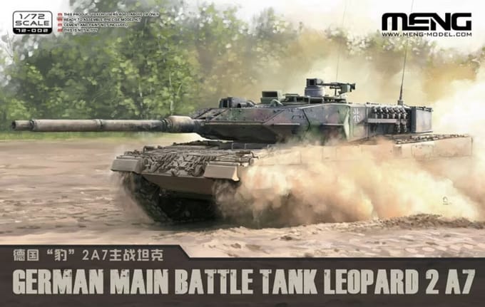 Meng Model Modelbouwpakket Militaire voertuigen - MENG 72002 German Main Battle Tank Leopard 2 A7 Plastic - 1:72 - Modelbouw