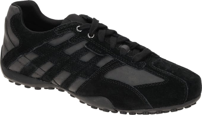 Geox UOMO Snake A - Leren herentrainers U4507A022EK c9999 zwart