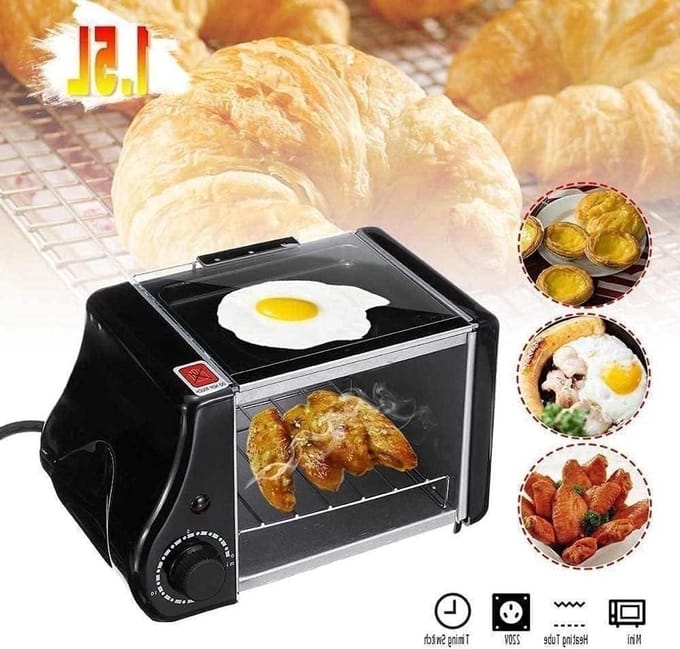 Mini Oven - Keukenmachine - Lekker Koken - Compact en Multifunctioneel - 15 Liter - Zwart