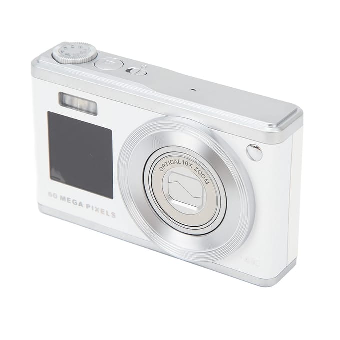 Appareil photo numérique 2,88 pouces Écran IPS Anti-tremblement Zoom optique 10X 1000mAh Caméra de vlogging à mise au point automatique blanc