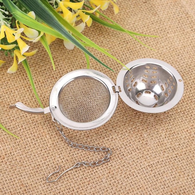 2 stuks RVS Zeef Herbruikbare Thee Ei Infuser Zeven Keukenaccessoire gray