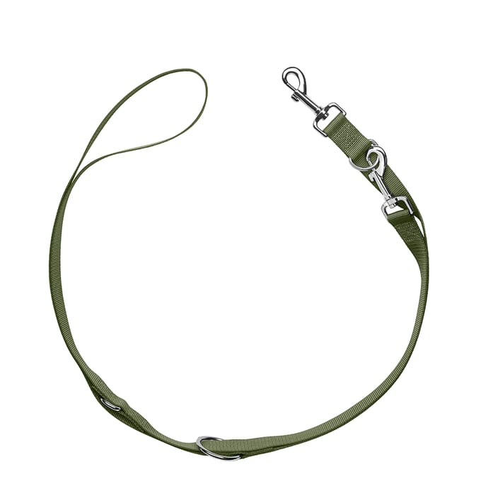 HUNTER Set: Tuig London Vario Rapid S + riem 200cm/15mm London, olijfgroen