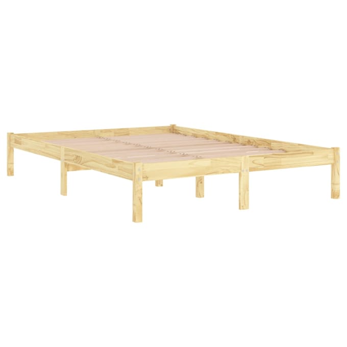 vidaXL - Bedframe - massief - grenenhout - 140x200 - cm