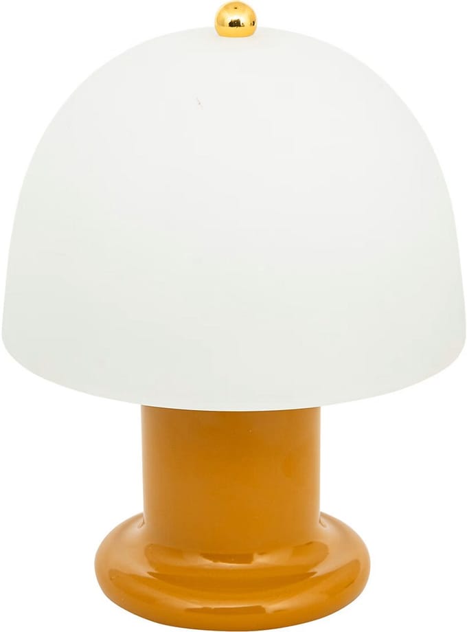 Draadloze LED-tafellamp van glas op batterijen RICK