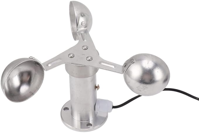 Windmeter Sensor - Windsnelheid Meetapparaat - Meteorologisch Gebruik - Drie Kopjes Ontwerp - 4cm Apertuur