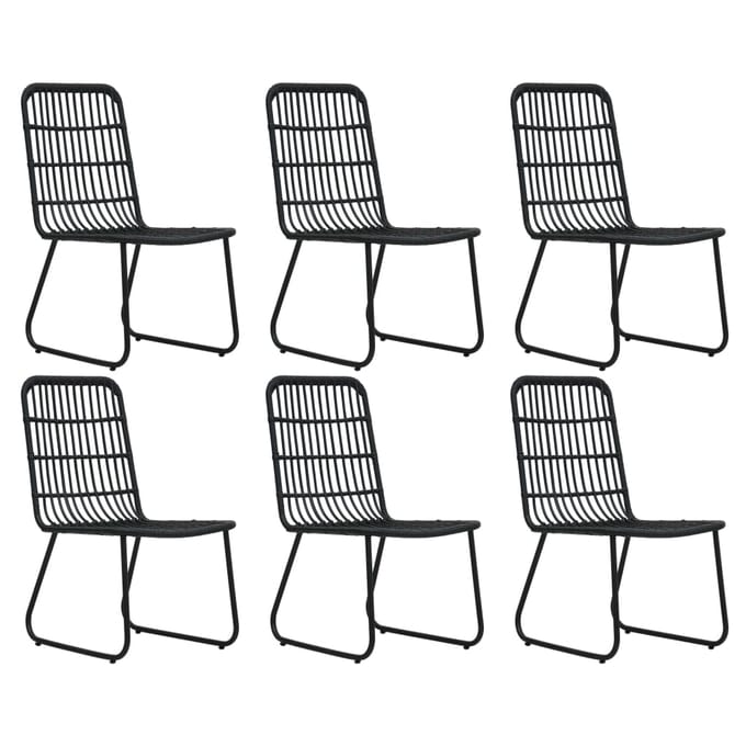 vidaXL - 7-delige - Tuinset - poly - rattan - en - glas