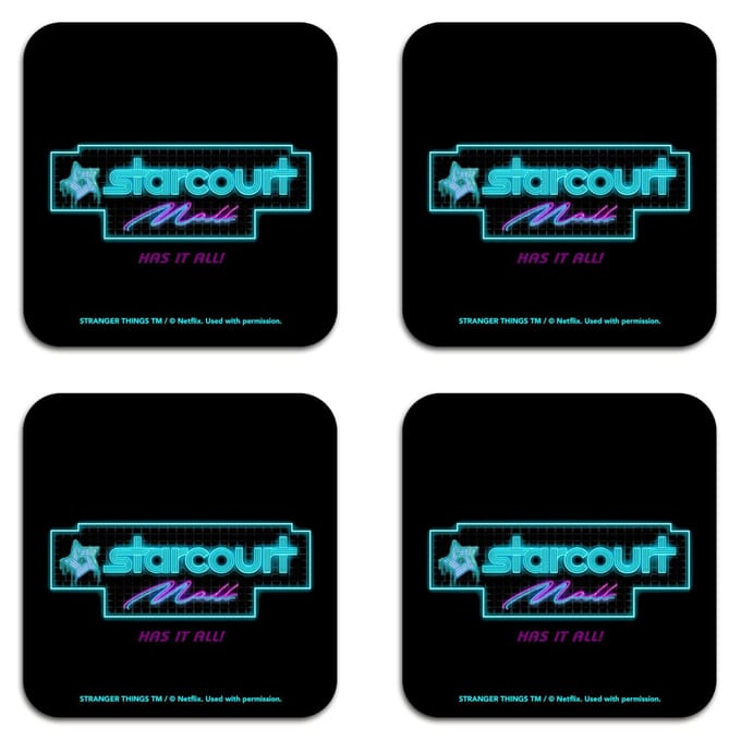 Stranger Things Starcourt Mall Coaster Set