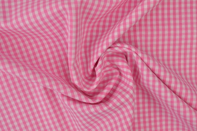 Ruitjesstof - Roze 2,5mm ruit - 1 meter - Per meter - 150cm breed