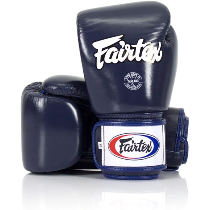 FAIRTEX BGV1 Serie - Lederen Bokshandschoenen - Blauw - 14oz