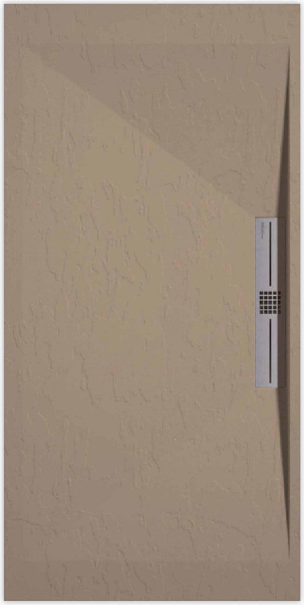 Sanifun douchebak Stone Side Moka Slate 900 x 800 S