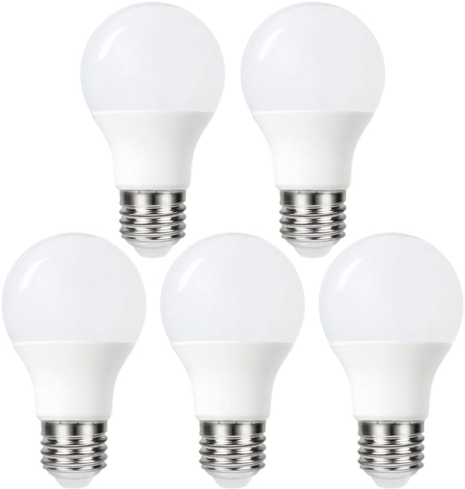 5 Pack - E27 Led Bol Lamp A60 - 4.8W - 500 Lm - 5000K Daglicht Wit - Non Dimmable