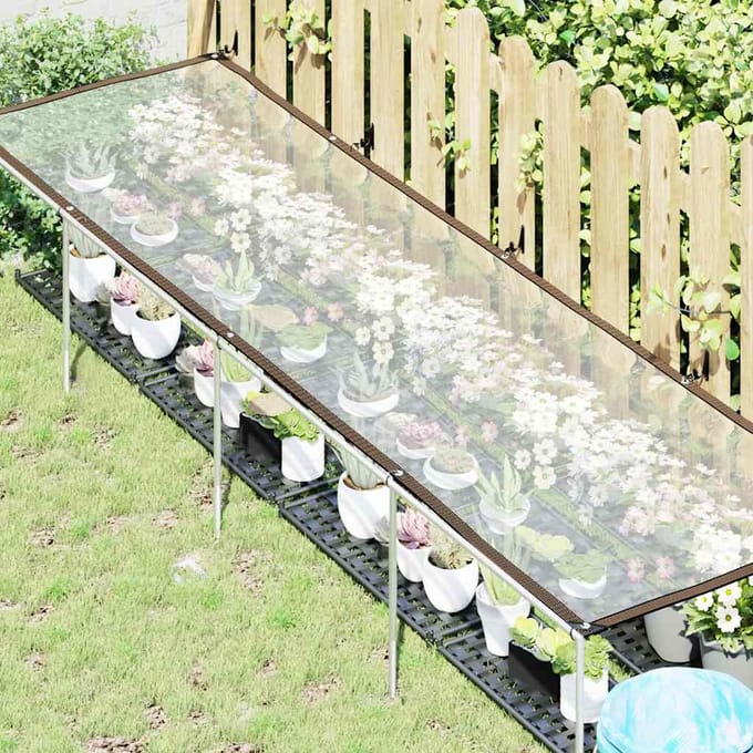 vidaXL - Plantenafdekking - met - zeilringen - 1x4 - m - polyethyleen