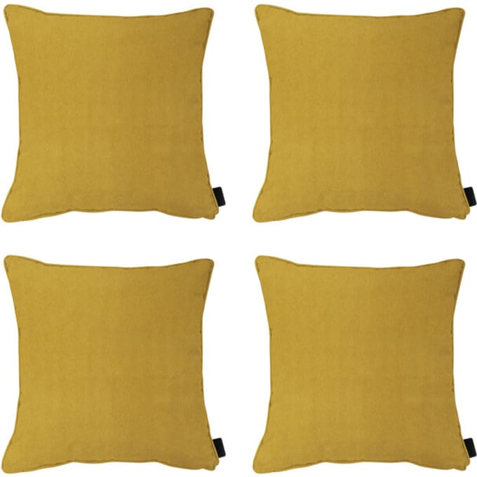 Madison - Sierkussen Panama mustard - Ca. 45x45 cm - Set van 4