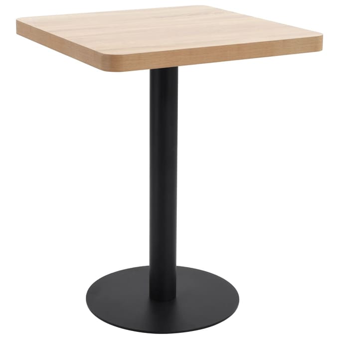 vidaXL - Bistrotafel - 60x60 - cm - MDF - lichtbruin