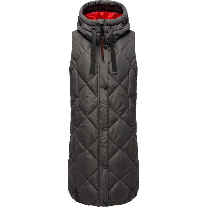 Navahoo lange dames bodywarmer Schnuckel – Modern & Met Capuchon