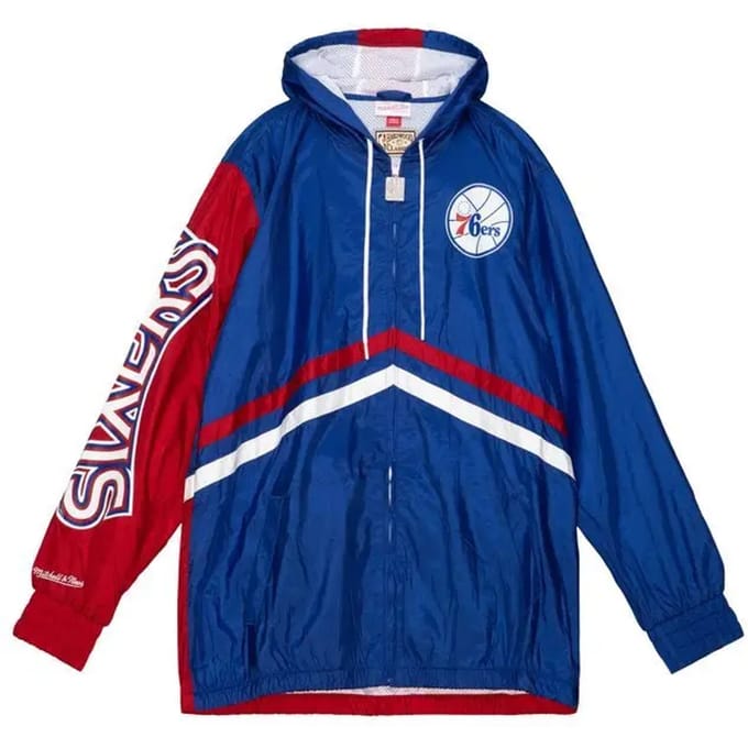 Herenwindjack Nba Onmiskenbaar windjack met volledige ritssluiting Hardwood Classics Phi76e