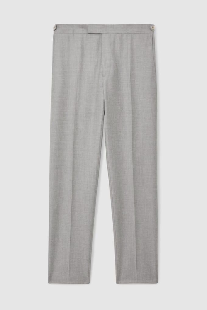 Reiss Flannel Mixer Trouser Soft Grey Größe: W30 | Maßgeschneiderte Hosen Outlet | Herren | Grau