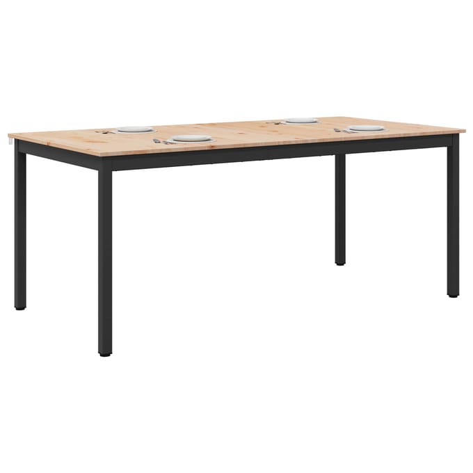 vidaXL - Eettafel - Naturel - 180 - x - 90 - x - 75 - cm - Massief - grenenhout