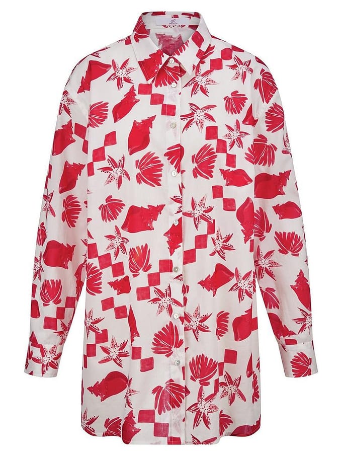 Blouse lange mouwen Van Emilia Lay wit