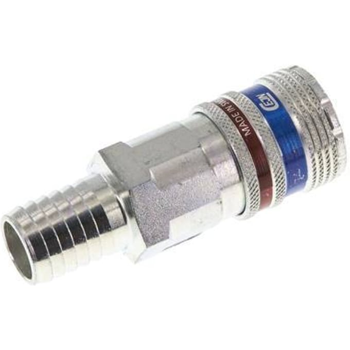 Staal/Messing DN 10.4 Safety Luchtkoppeling Snelkoppeling 16 mm Slangpilaar