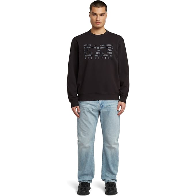 G-Star Text Graphic Sweater Black Taglia: M | Maglioni a maglia Outlet | Uomo | Nero