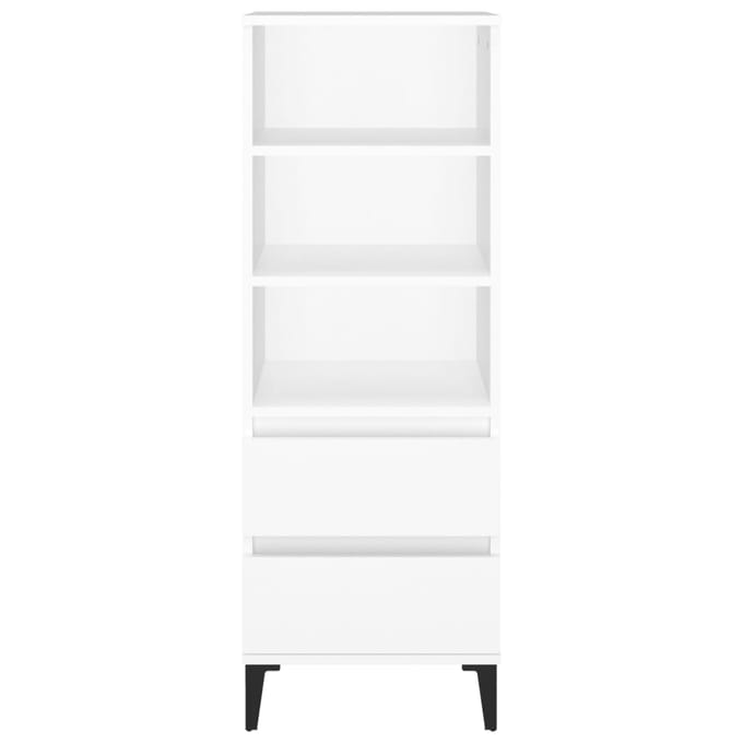 vidaXL - Hoge - kast - 40x36x110 - cm - bewerkt - hout - wit