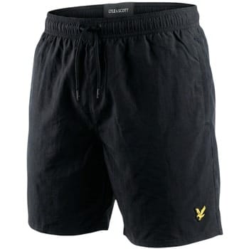 Lyle & Scott Zwembroek Plain Zwart - Maat S - Heren