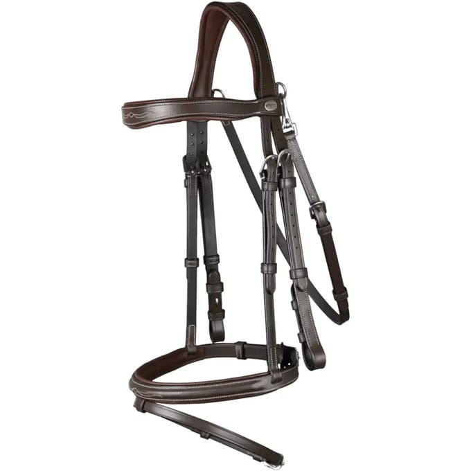 Dy'on Hoofdstel Dy'on Working Collection Flash Noseband With Snap Hooks Bruin