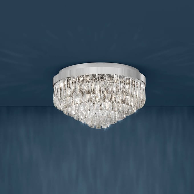 Stars of Light plafondlamp Valparaiso, chroom Ø 48 cm metaal