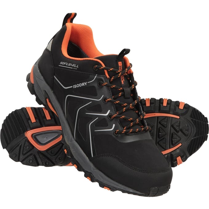 Mountain Warehouse Heren Shadow Softshell Waterdichte Wandelschoenen (Zwart)