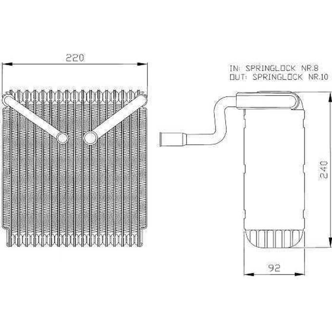 Verdamper, airconditioning NRF 36043