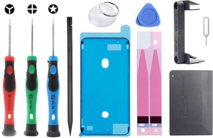 Let op type!! JIAFA JF-8158 11 in 1 Battery Repair Tool Set for iPhone 7