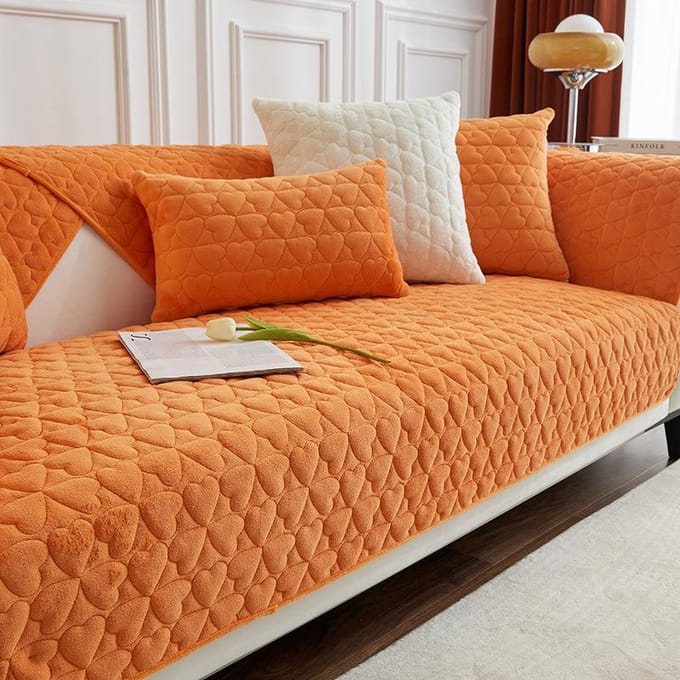 Dik Sofakussen Winter Melkfluweel Kussenhoes Handdoek Pluche Sofaovertrek Eenvoudig Antislip 70*70cm