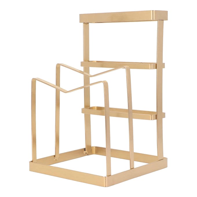 Support de Rangement pour Planches à Découper Organisateur Support Porte-Planches à Découper Polyvalent Comptoir de Cuisine Couteau Gold