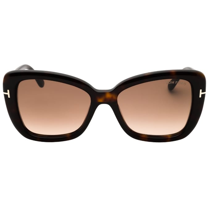 Tom Ford Maeve FT1008 52F donker havana bruin gradiÃ«nt zonnebril