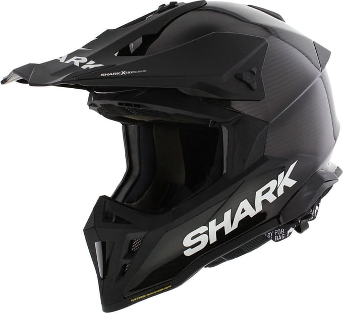SHARK VARIAL RS CARBON SKIN Motorhelm crosshelm Carbon Wit Carbon - Maat L
