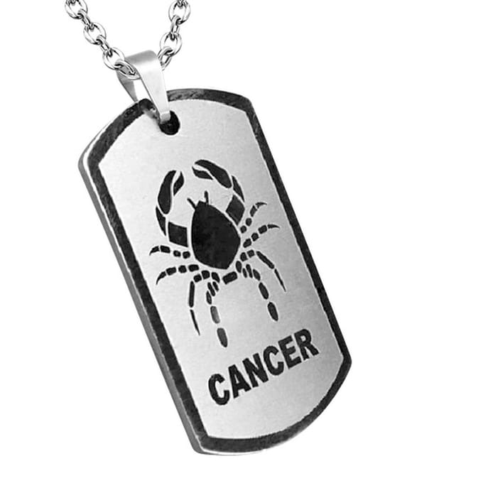 Montebello Ketting Kreeft - 316L Staal - Horoscoop - 25x42mm - 60cm