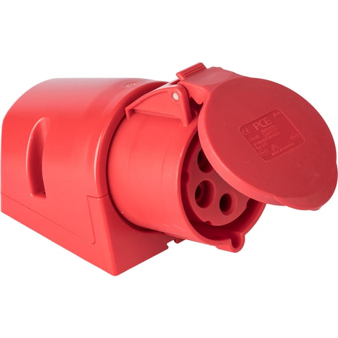 Industriële CEE Stopcontact 32A 5P 400V IP44 Rode Opbouw - 125-6RV