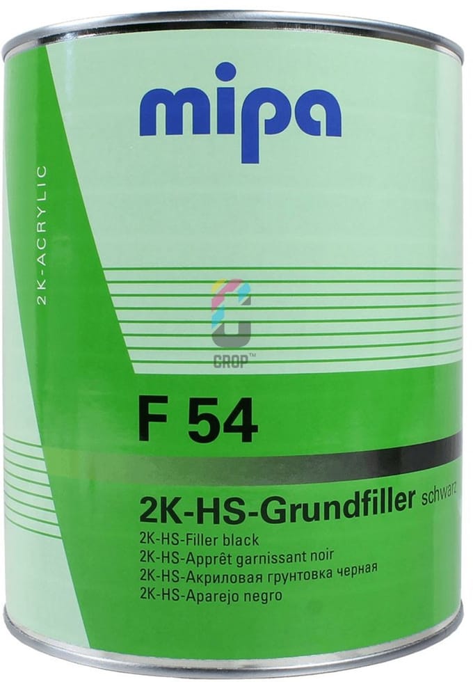 MIPA F54 2K-HS-Grundierfiller - Primer - 4 liter - Zwart