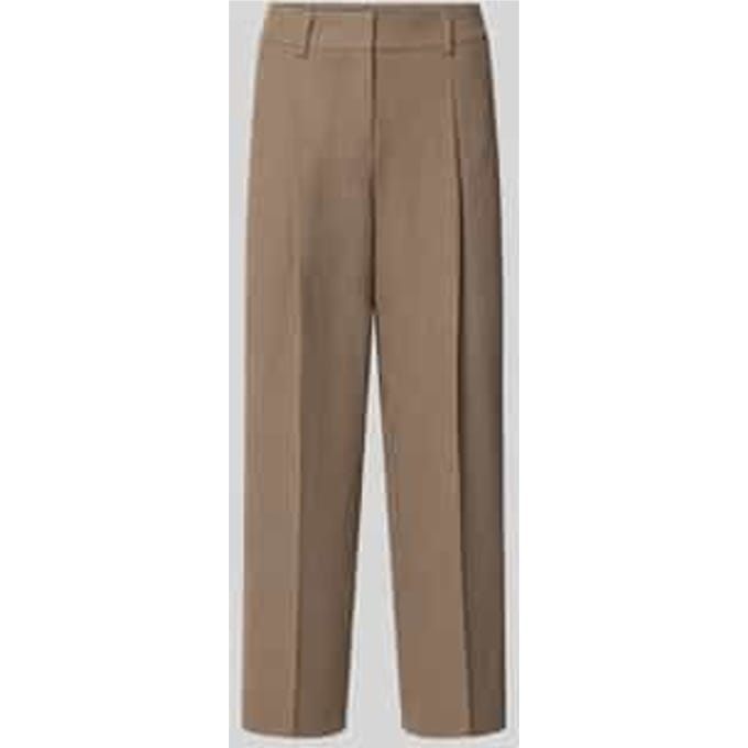 Regular fit bandplooibroek met mix van viscose en wol model 'SLOANNE'