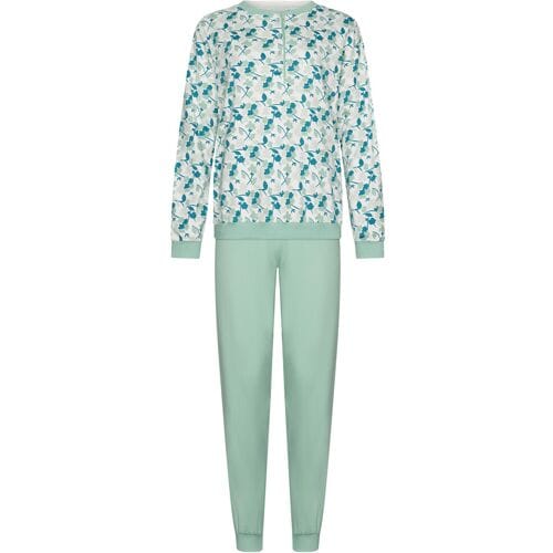 Pastunette - Sangria Nights - Pyjama - Katoen - Wit/Groen - Maat 48