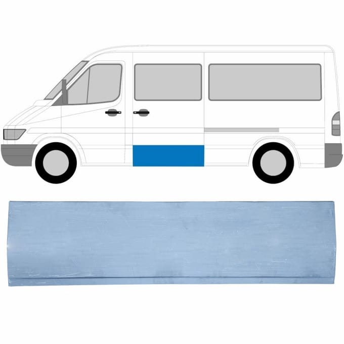 Schuifdeur reparatiepaneel buiten voor Mercedes Sprinter 1995-2006 / Links